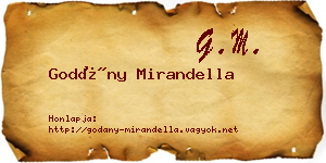 Godány Mirandella névjegykártya